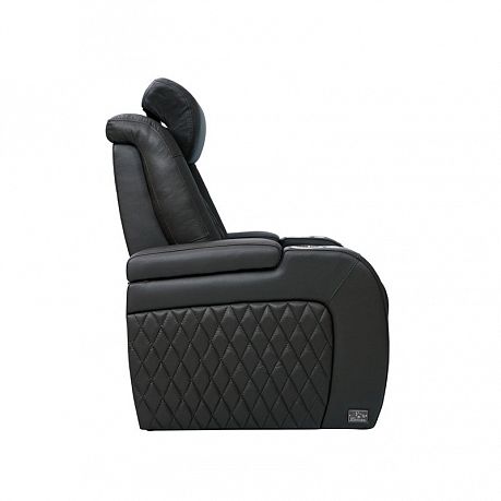 Моторизованное кинотеатральное кресло-реклайнер 7Seats Diamond Base Edition black (ткань)