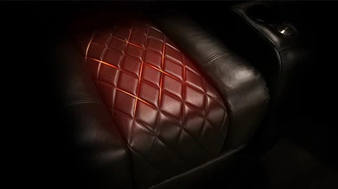 Комплект из 4-х моторизированных кресел-реклайнерв 7Seats Diamond Comfort Edition Red (Loveseat center) кожа/пвх