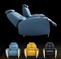 Моторизованное кинотеатральное кресло-реклайнер 7Seats Torino Reference Edition black/gold