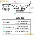 Встраиваемая в стены акустика Earthquake Sound EWS-800 (пара)