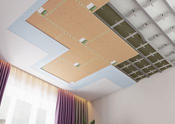      Самая популярная система звукоизоляции потолка, сбалансированная по соотношению «толщин...