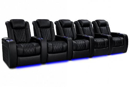 Комплект из 5-ти моторизированных кресел-реклайнерв Global Seats Diamond Comfort Edition (6 подлокотников) 50% кожа/50% пвх