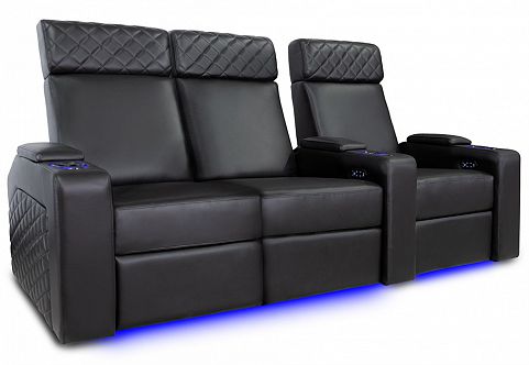 Комплект из 3-х моторизированных кресел-реклайнеров Global Seats Forza Comfort Edition (Loveseat Left) 50% кожа/50% ПВХ