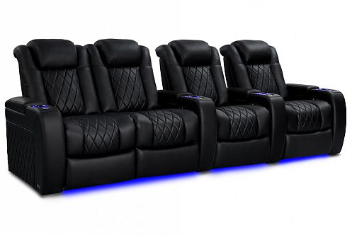Комплект из 4-х моторизированных кресел-реклайнерв Global Seats Diamond Comfort Edition (Loveseat Left) 50% кожа/50% пвх