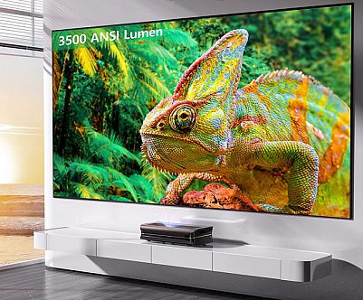 Комплект ультракороткофокусный лазерный 4K проектор AWOL Vision LTV-3500 Pro + в комплекте 120" ALR экран Black Code UST 0.8