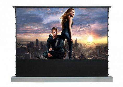 Моторизованный напольный ALR экран Global Screen OFM-100 124*221 Black Code UST 0.8