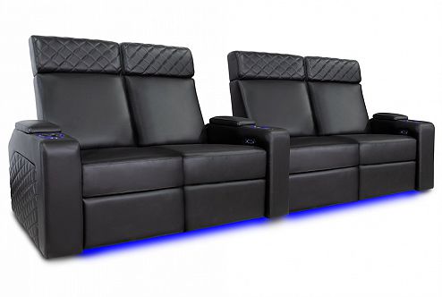 Комплект из 4-х моторизированных кресел-реклайнеров Global Seats Forza Comfort Edition (Double Loveseat) кожа/пвх