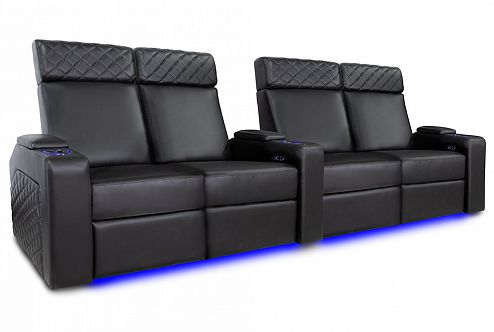 Комплект из 4-х моторизированных кресел-реклайнеров 7Seats Forza Comfort Edition (Double Loveseat) кожа/пвх
