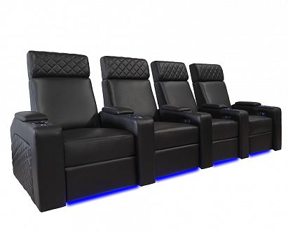 Комплект из 4-х моторизированных кресел-реклайнеров Global Seats Forza Comfort Edition (5 подлокотников) кожа/пвх