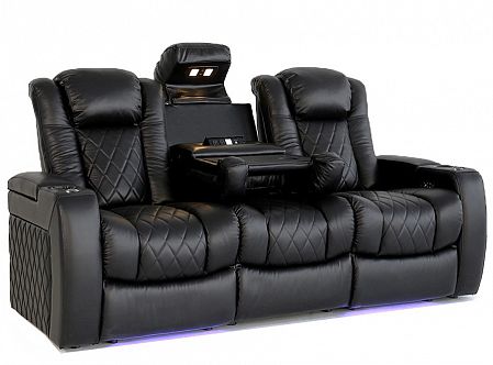 Комплект из 2-x моторизованных кресел Global Seats Diamond Console Optima Edition Black (кожа/пвх)