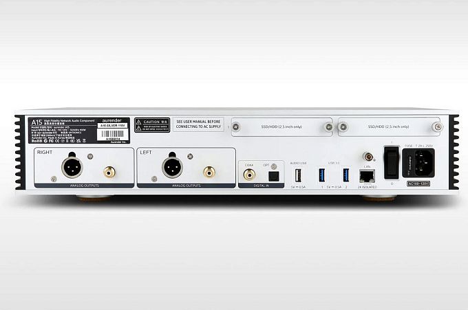 Сетевой аудио сервер/плеер Aurender A15 2Tb Silver