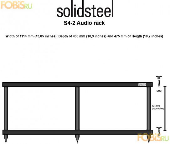 Hi-Fi стенд SOLIDSTEEL S4-2 White