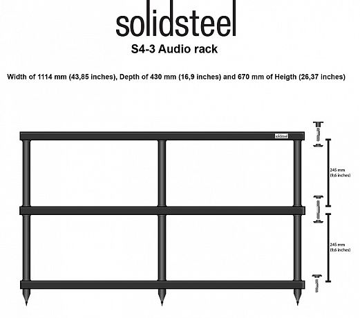 Hi-Fi стенд SOLIDSTEEL S4-3 Black