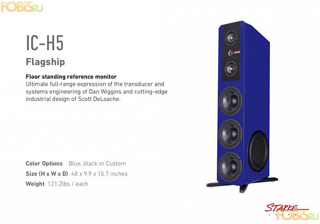 Напольная акустика Starke Sound IC-H5 ELITE Piano Lacquer Blue (пара)