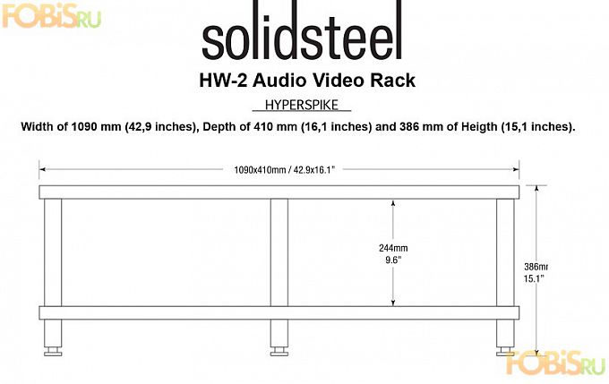 Hi-Fi стенд SOLIDSTEEL HW-2 Glossy Black