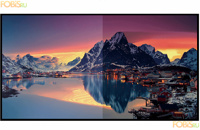 Экран на раме с LED подсветкой Elunevision Aurora 8K Ultra Short Throw ALR EV-ZLUST-100-8K 125*221 (из ДЕМО)