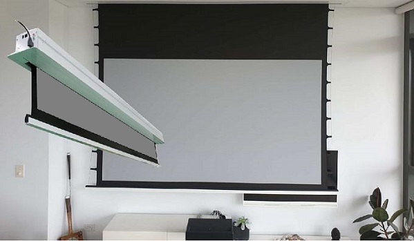 ALR экран встраиваемый в потолок с системой натяжения Global Screens Intelligent HomeScreen ICL1-135EX 168*299 Black Code 4K (extradrop 75 см)