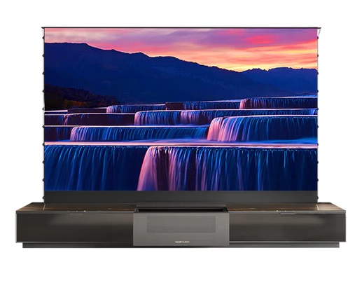 Моторизованная тумба с экраном для ультракороткофокусных лазерных проекторов Intelligent Invisible Cabinet-150 Black