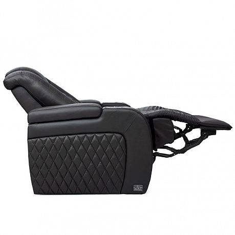 Моторизованное кинотеатральное кресло-реклайнер 7Seats Diamond black Alcantara