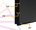 ALR экран на раме для ультракороткофокусных проекторов 4K Global Screens UNF-100 124*221 Black Code UST 0.5