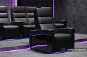 Комплект из 4-x моторизованных кресел 7Seats Lambro GT Carbon (5 подлокотников) Black Leather