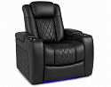 Моторизованное кинотеатральное кресло-реклайнер 7Seats Diamond black (кожа/пвх)