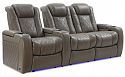 Комплект из 3-x моторизованных кресел 7Seats Diamond Light Grey (Loveseat Right) кожа/пвх