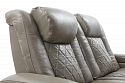 Комплект из 2-x моторизованных кресел 7Seats Diamond light grey (3 подлокотника) кожа/пвх