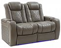 Комплект из 2-x моторизованных кресел 7Seats Diamond Light Grey (Loveseat) кожа/пвх