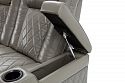 Комплект из 3-x моторизованных кресел 7Seats Diamond light grey (4 подлокотника) кожа/пвх
