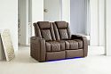 Комплект из 3-x моторизованных кресел 7Seats Diamond Brown Sugar (Loveseat Left) кожа/пвх