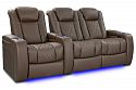 Комплект из 3-x моторизованных кресел 7Seats Diamond Brown Sugar (Loveseat Right) кожа/пвх