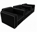 Комплект из 3-x кресел 7Seats Cubist (4 подлокотника) Alcantara