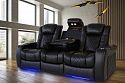 Комплект из 2-x моторизованных кресел 7Seats Diamond Console Edition Black (кожа/пвх)