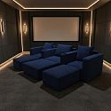 Комплект из 3-x кресел 7Seats Cubist (4 подлокотника) Alcantara