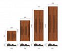 Гибридные акустические диффузоры/поглотители с LED подсветкой Soundbox WAVE600 wood veneer (комплект из 2-х штук) 60.60.16