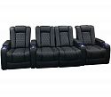 Комплект из 4-х моторизированных кресел-реклайнерв 7Seats Diamond (Loveseat center) кожа/пвх