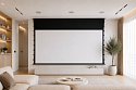 Экран встраиваемый в потолок с системой натяжения Global Screens Intelligent HomeScreen ICL1-100 125*221 Pro 4K