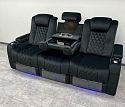 Комплект из 2-x моторизованных кресел 7Seats Diamond Console Base Edition black (ткань)