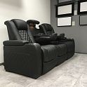 Комплект из 2-x моторизованных кресел 7Seats Diamond Console Edition Black (кожа/пвх)