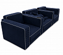 Комплект из 3-x кресел 7Seats Cubist (4 подлокотника) Alcantara