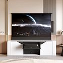 Моторизованная тумба с экраном для ультракороткофокусных лазерных проекторов Classic Invisible Slim Cabinet-80 White/Black