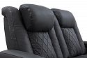 Комплект из 4-х моторизированных кресел-реклайнерв 7Seats Diamond (Loveseat center) кожа/пвх