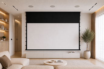 Экран встраиваемый в потолок с системой натяжения Global Screens Intelligent HomeScreen ICL1-120EX 149*266 Pro 4K  (extradrop 85 см)