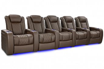 Комплект из 5-ти моторизированных кресел-реклайнерв 7Seats Diamond Brown Sugar (6 подлокотников) кожа/пвх
