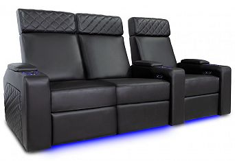 Комплект из 3-х моторизированных кресел-реклайнеров 7Seats Forza (Loveseat Left) кожа/пвх