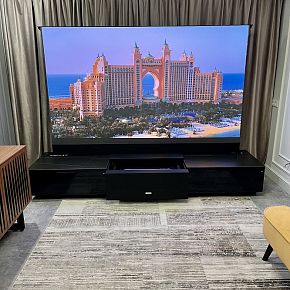 Моторизованная тумба с экраном для ультракороткофокусных лазерных проекторов Intelligent Invisible Cabinet-100