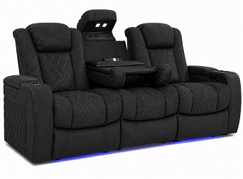 Комплект из 2-x моторизованных кресел 7Seats Diamond Console Edition Black Alcantara