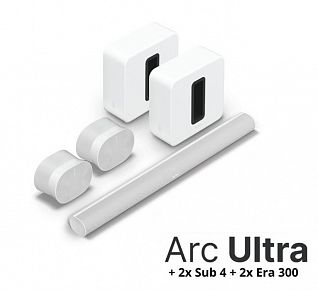 Беспроводной комплект Sonos Ultimate Immersive Double Bass Set with Arc Ultra white