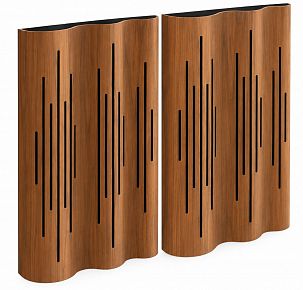 Гибридные акустические диффузоры/поглотители с LED подсветкой Soundbox WAVE600 wood veneer (комплект из 2-х штук) 180.60.16